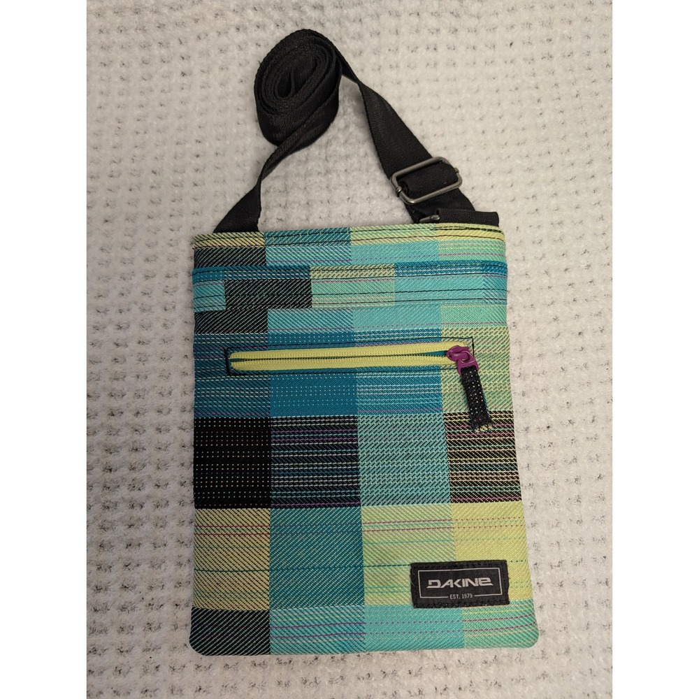 Dakine Jive Crossbody Bag Multicolor Woven Plaid‎ Slim Travel Pouch Gorpcore